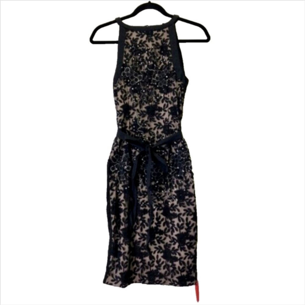Aje Marabou Lace Dress in Black RARE